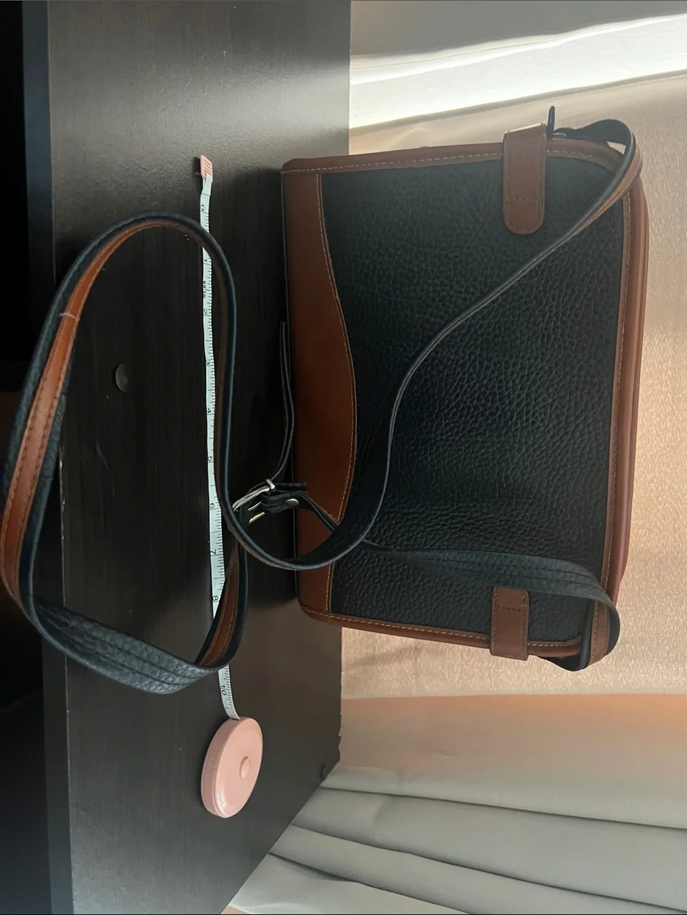 Dooney & Bourke Black and Brown Leather Briefcase
